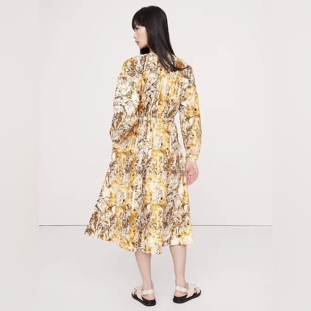 Banana Republic Yellow Floral Midi Dress - Picture 2 of 9